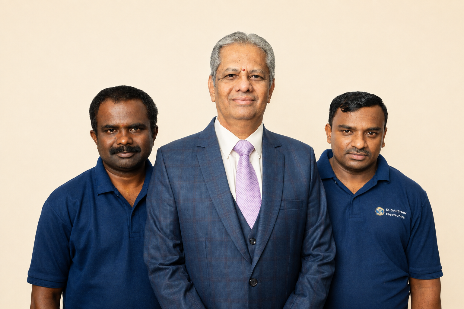 The Sudarshan Electronics team with founder Tejanag Harave